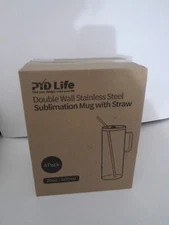 PYD Life Dbl Wall Stainless Steel Sublimation Tumbler W/ Straw & Handle 4pk 20oz