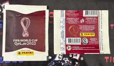 Panini FIFA Qatar 2022 World Cup Blue Background Sealed Sticker Pack Packet MINT