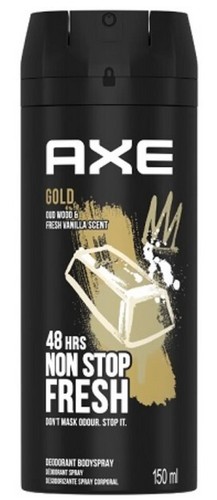 3 Pack Axe Gold Deodorant Body Spray Oud Wood & Vanilla, 150ml/ 5 oz. - Picture 2 of 5