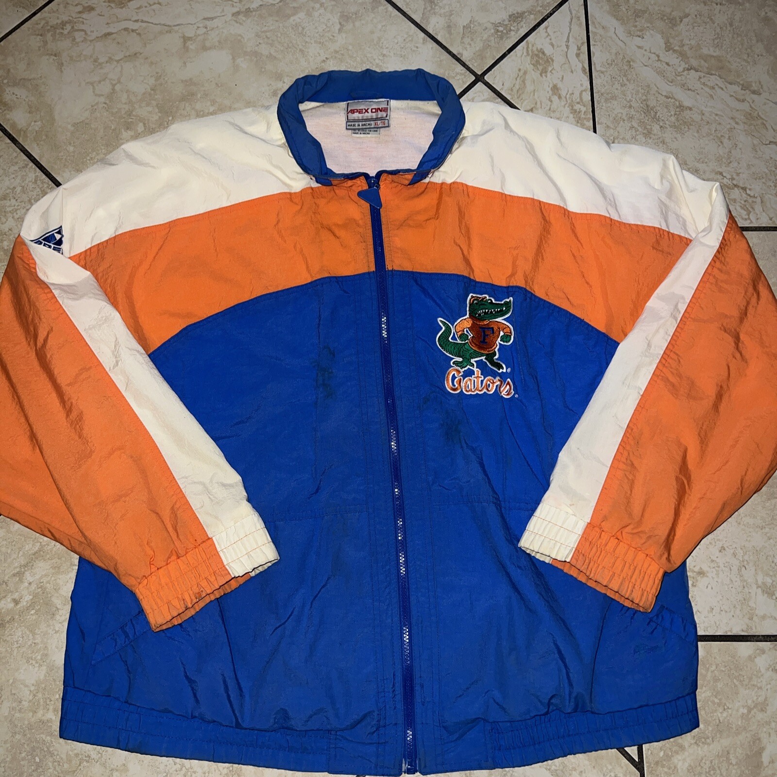 Vintage Florida Gators Jacket Apex One Windbreaker 1990s Y2K Mens XL Nylon