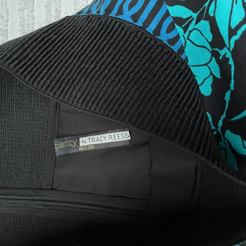 Falda lápiz Plenty by Tracy Reese mezcla de algodón tejida bloques de color floral pequeña Foto 3 de 4