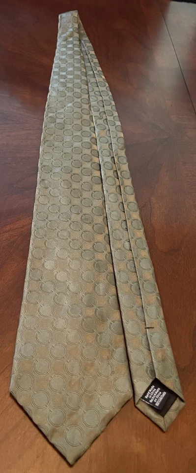 Зеленый мужской галстук ручной работы из 100% шелка David Taylor сделано в Китае - Изображение 3 из 4