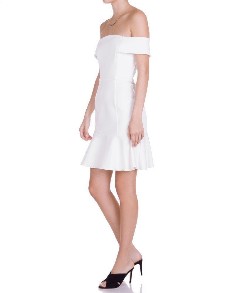 nicholas ponti off shoulder dress n/Nicholas NWT Ponti Off Shoulder Ivory Mini Dress M (8)