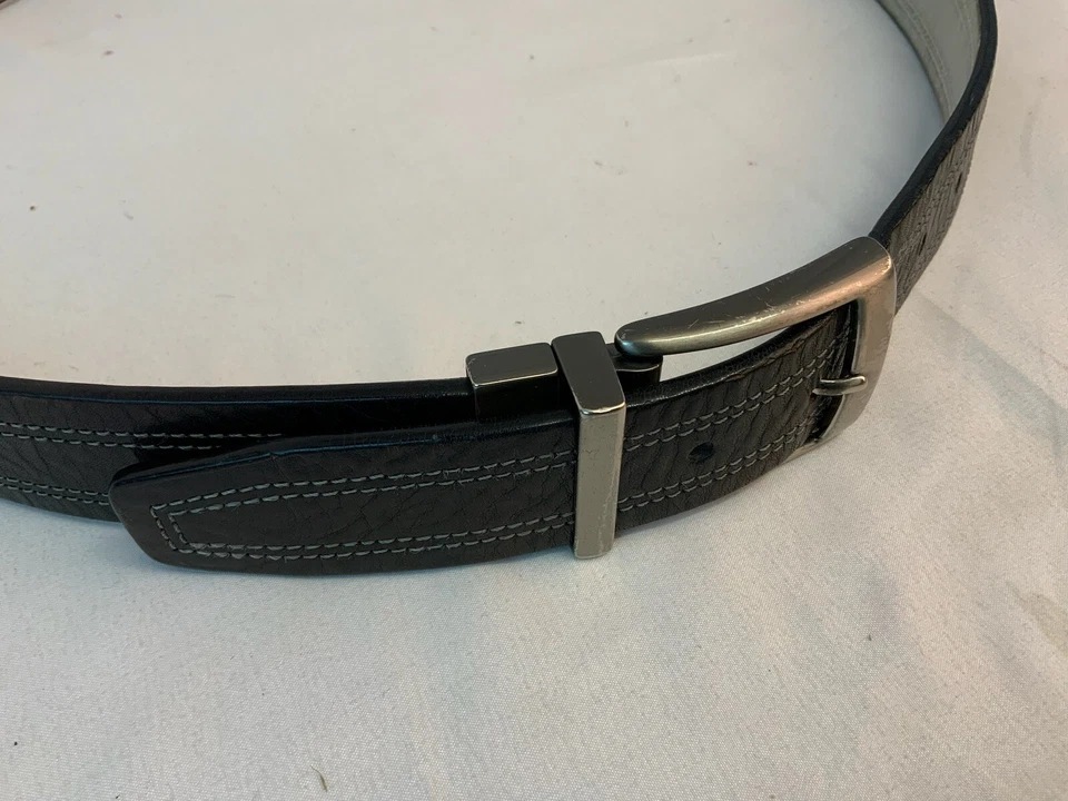 Cinturón de golf reversible Nike talla 36 marrón lateral marfil lado plata hebilla YGI L1-40 Foto 3 de 4