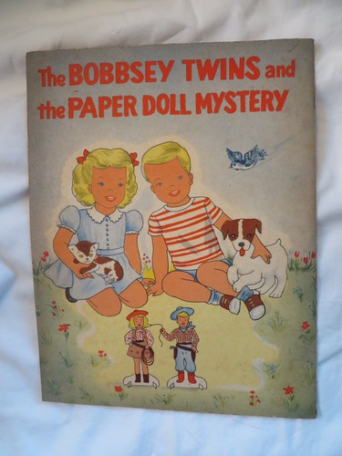 VINTAGE 1954 BOBBSEY TWINS AND THE PAPER DOLL MYSTERY PAPER COVER COLORING BOOK? - Picture 3 of 8