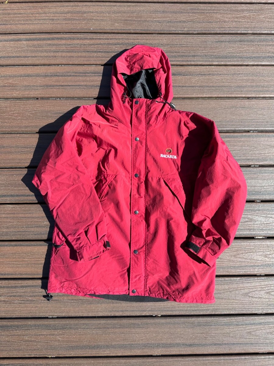Vintage Bacardi Jacket And Vest Size Large Maroon/ Red Embroidered
