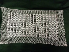 Vintage  White Crochet Lace Table Or Dresser Scarf  27"×15"