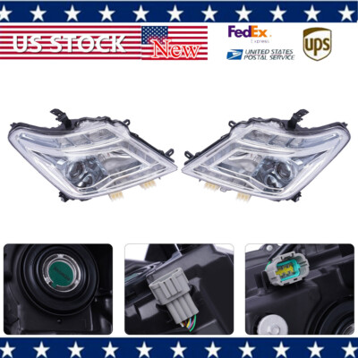 For 2017-2020 Nissan Armada Halogen Headlights LED DRL Headlight Assembly Pair