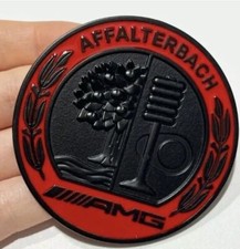 F&uuml;r Mercedes Benz AMG Emblem Fenster Schriftzug Logo Heckklappe 65mm Schwarz Rot