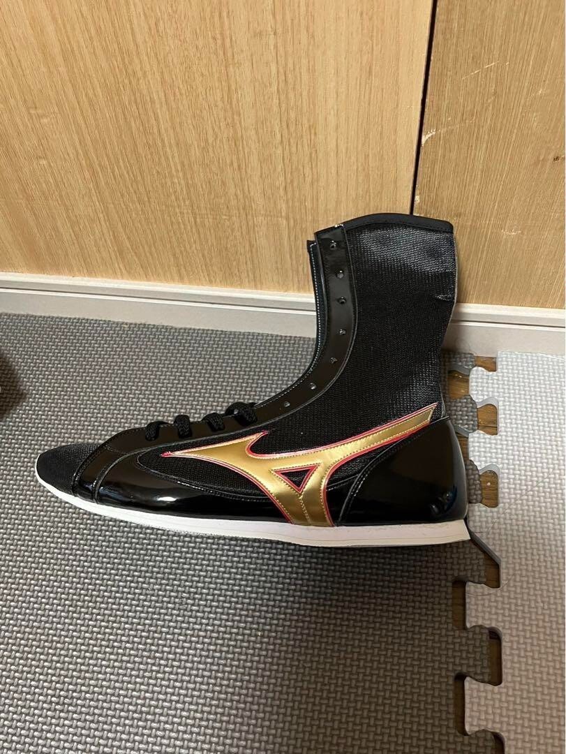 ミムラボシューズ TAKUMI 25センチ MIZUNO Boxing Shoes Silver and Black Silver Line Gold US 9