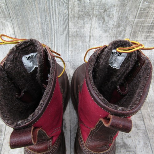 Duluth Trading Women's Slop Stopper Canvas Winter Lace Up Boots Brown Red Sz 7.5 - Picture 9 of 11