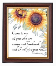 COME TO ME ALL YOU WHO ARE WEARY - AND I WILL GIVE YOU REST - BIBLE PRINT 187
