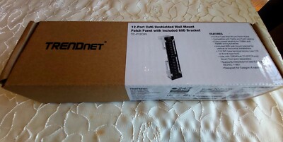 TRENDnet 12-Port Cat6 TC-P12C6V Unshielded Wall Mount Patch Panel w/ Bracket