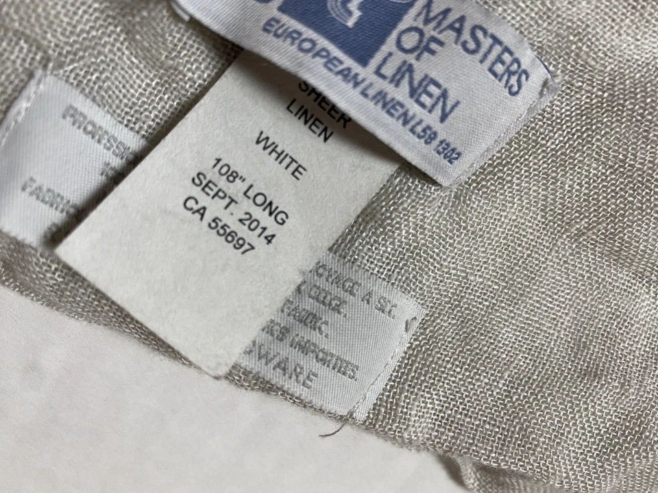 Herrajes de restauración 1 panel de cortina individual lino transparente gris claro cortina 108 Foto 4 de 4