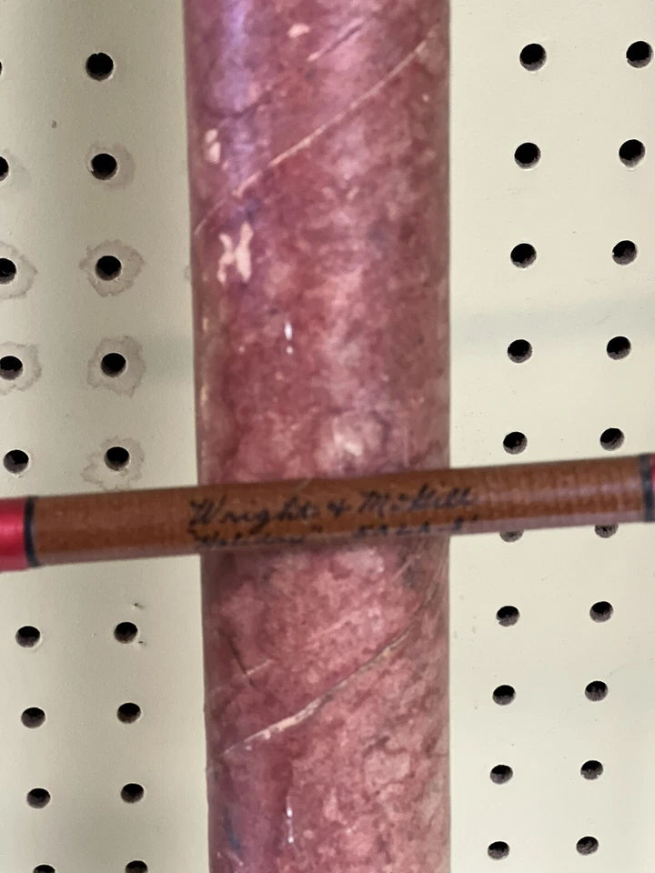 Tubo de varilla original vintage de fibra de vidrio Wright & McGill 8’ Holiday 5ALA Foto 3 de 4
