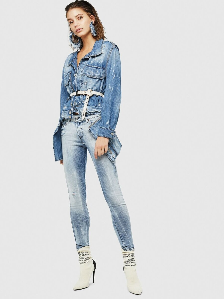 DIESEL スランティロコティテルスキニシンス SLANDY083AN 01 $298 NWT DIESEL Sz26X28 SLANDY MID-WAIST DISTRESSED SUPER