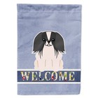 Caroline's Treasures Bb5686Chf Pekingese Black White Welcome House Flag Large.