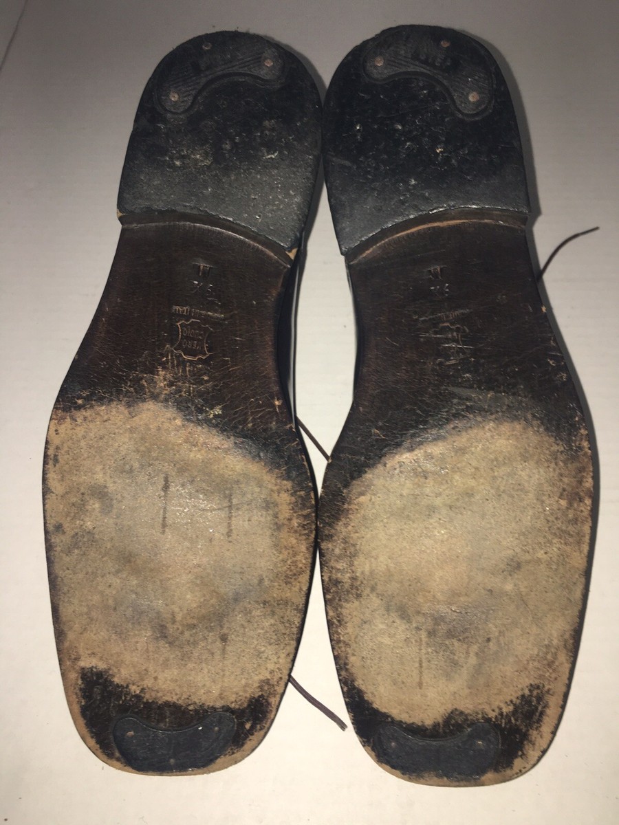 Rare R. Martegani oxfords square toe made in ITALY size 9 1  display picture 3