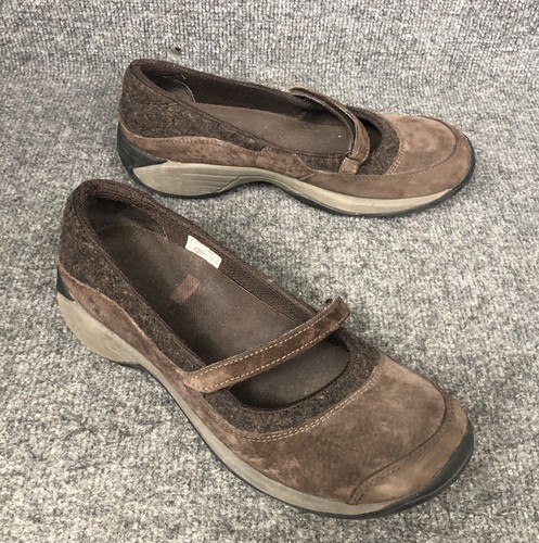 MERRELL Encore Emme Coffee Bean Womens Slip On Shoes Flats Leather Wool Sz 8.5