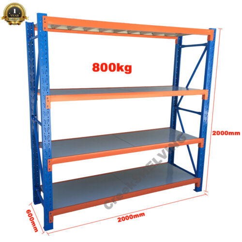 2.0M Length Heavy Duty Warehouse Racks Storage Shelves Garage Workshop Shelvings - Picture 21 of 25
