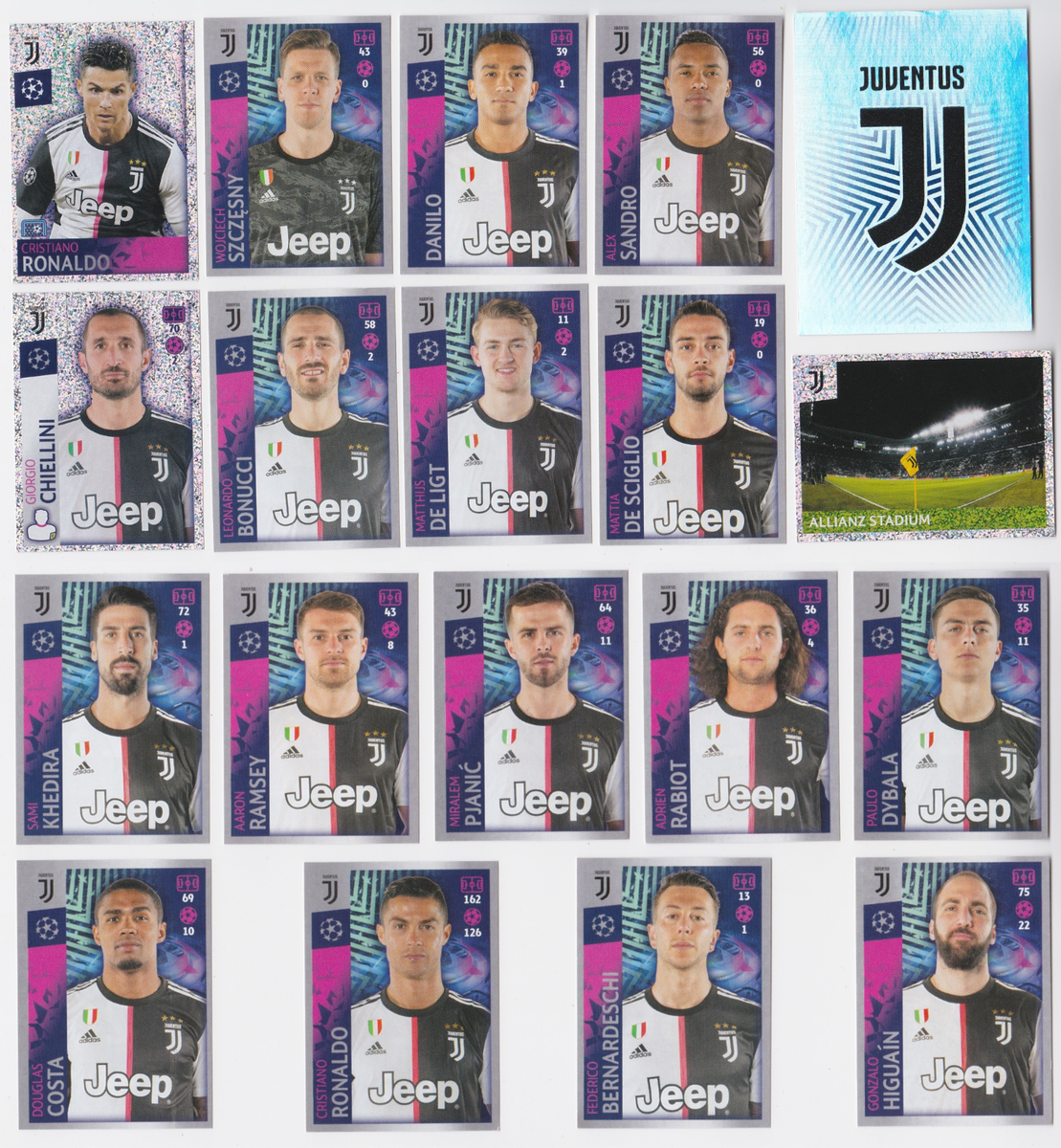 JUVENTUS COMPLETE SET - Topps UEFA Champions League 2019-2020