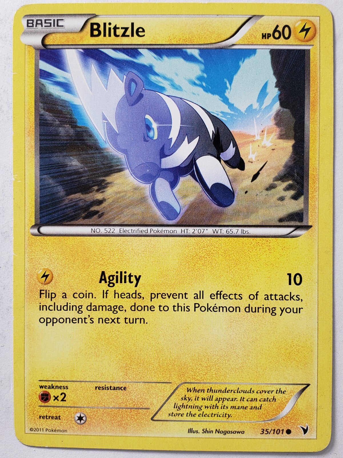 Blitzle 35/101 PL / LP - Noble Victories Pokemon Card $2 Combined Shipping
