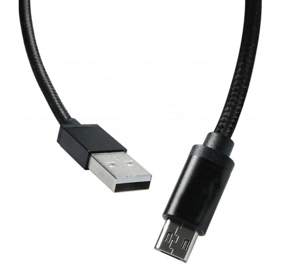 🔥4 Pack Short 1.5ft, 18in Micro USB Cable Charge 1 Foot Charging Black Braided - Image 3 of 4