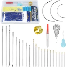 Heavy Duty Hand Sewing Needles Set, Leather Sewing Needles for Home Upholstery L