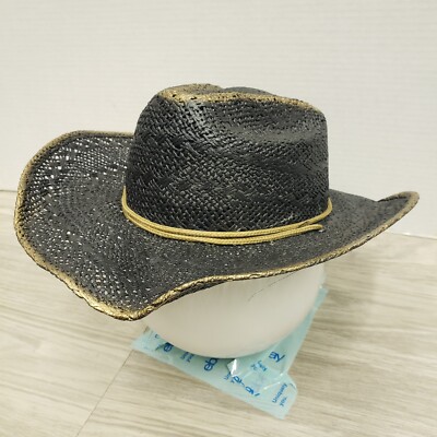 Alamo Hats Kids Youth Black Iron Weave Western Cowboy Hat Size S/M