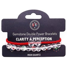 Pulsera Doble Poder de Cuarzo de Roca - Claridad y Percepción - Nuevo