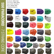 ATWOOD USA Paracord 550 Type III 7Strand 4mm ...
