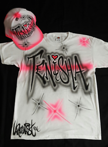 Streetdance T-shirt Airbrushed Block Graffiti 4 Urbanist Custom name Hiphop