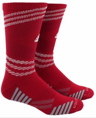adidas Unisex-US Speed Mesh Basketball/Football Team Crew Socks SIZE L  (1-Pair)