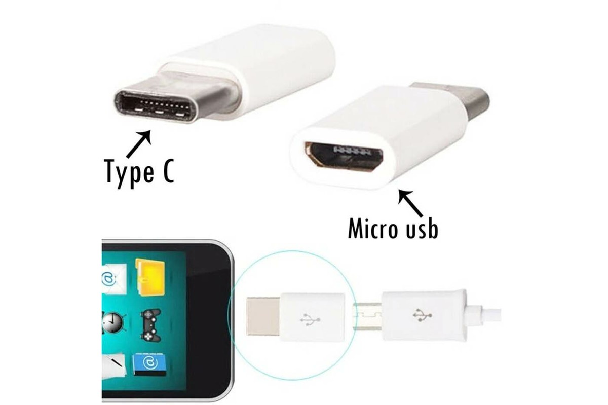 MaxTech - Adattatore Convertitore Da Type-c A Micro Usb Universale 5pin - Foto 6