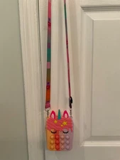 Civan Unicorn Pop It Purse Fidget Toys Girl’s Silicone Cartoon RARE Color Combo