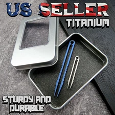 Tweezers Titanium 2 Pack EDC Portable Ultra-Light Sturdy Survival Hiking Camping