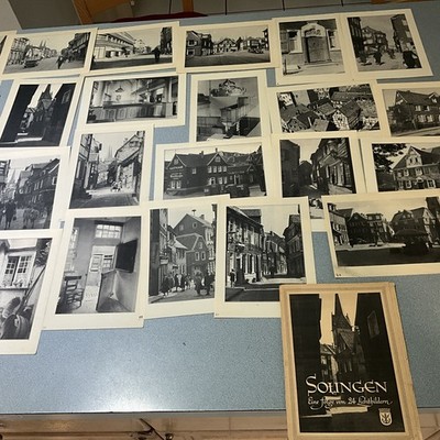 1930'S GERMANY SOLINGEN FOLDER W/24 PICTURES 9.25X6.75 IMAGES CITY PEOPLE PLACES