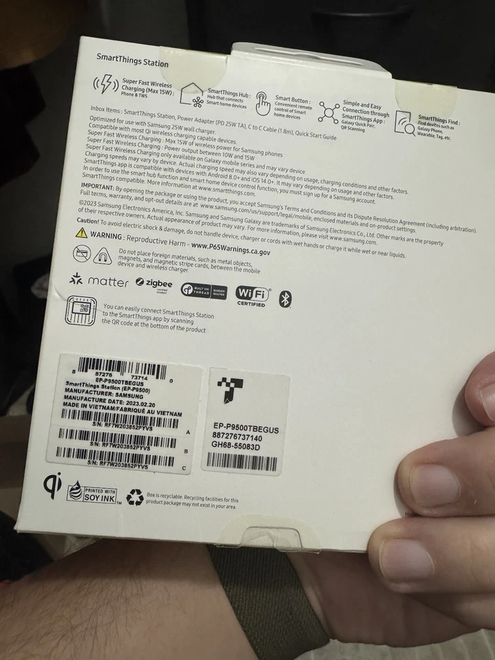 Samsung SmartThings Station 15W Wireless Charging Hub EP-P9500 - Black OPEN BOX - Image 2 of 3