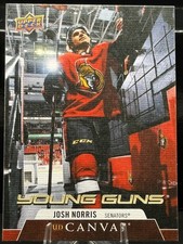 Josh Norris 2020-21 Upper Deck Series 1 Young Guns Canvas #C111 - Ottawa Rookie