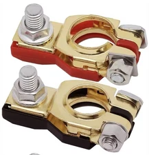 2 Battery Terminal Connector Copper and tinned Copper Positive and Negative