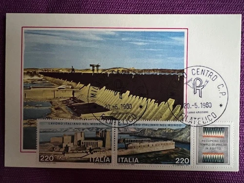 CARTOLINA COMMEMORATIVA LAVORO ITALIANO NEL MONDO - 1980