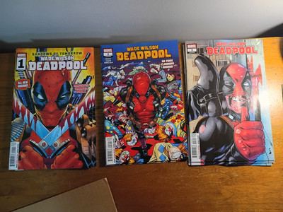 WADE WILSON DEADPOOL # 1  2  &  3 MAIN COVERS  MARVEL COMICS 2026  NM+