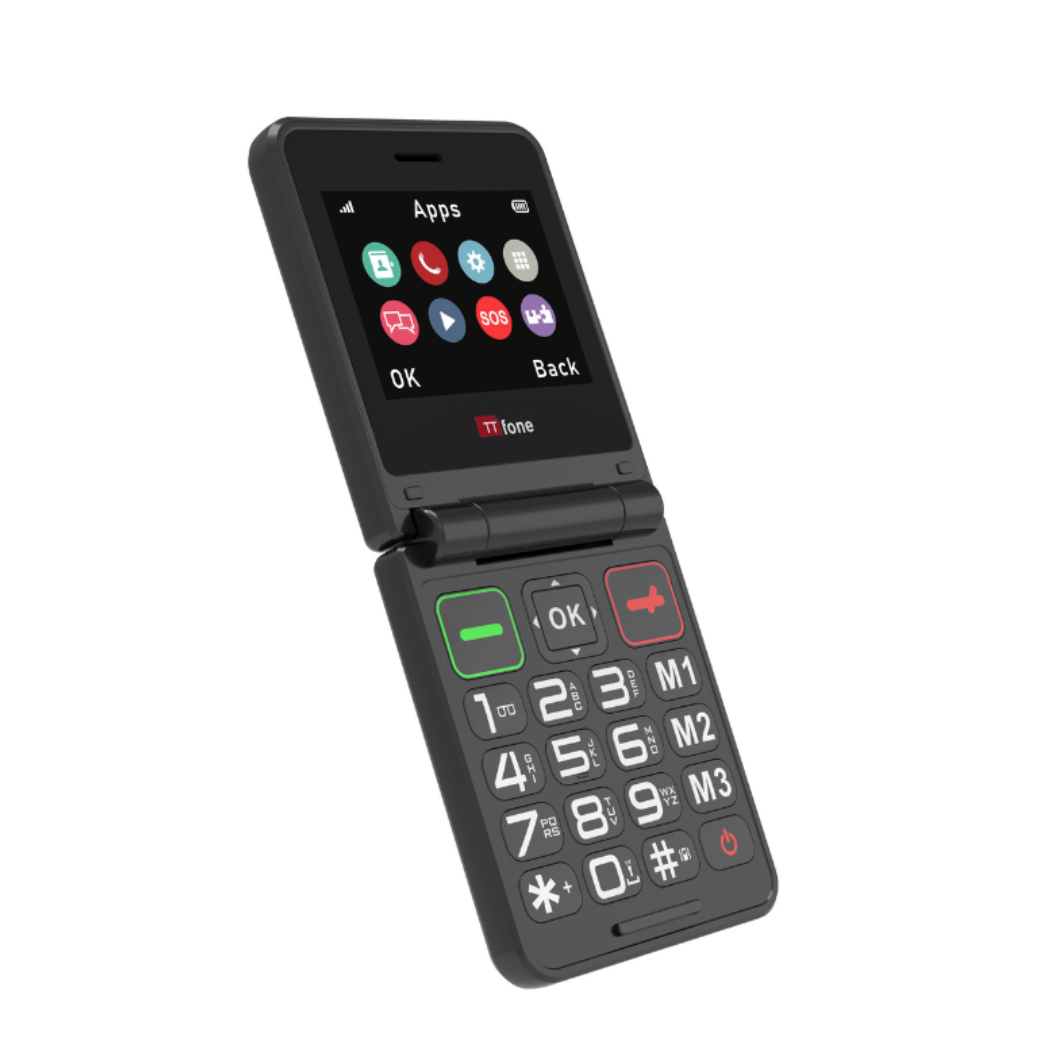 Ttfone Tt660 Flip Big Button Mobile With Ee Sim, Usb C Cable - Image 2