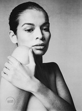 Vintage Richard Avedon Stampa Ritratto Bianca Jagger Hollywood Duotone 1972 Mat 16x20