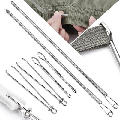 6 Pcs Drawstring Threader Tool, Spring Drawstring Tool, Clips Draw String Thr...