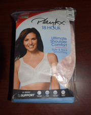 New Playtex 42D Bra Pretty Blush 18 Hour Wirefree Ultimate Shoulder Comfort