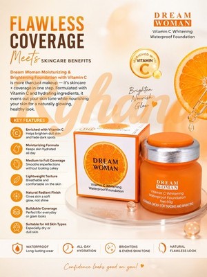 Vitamin C Whitening Waterproof Foundation-Dream Woman