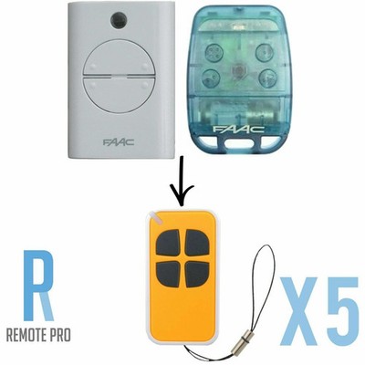 5 x FAAC Compatible Garage/Gate Remote XT2/XT4/433LC/TE4433H/787452