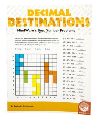 MindWare - Decimal Destinations - 39 Unique Puzzles With 18 to 24 Problems - Tea