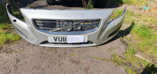 VOLVO S60 V60 FRONT BUMPER WITH CAMERA GRILLS & DRL LIGHTS SILVER 2010-2013